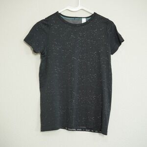 Ivivva by Lululemon Girls Size 14 Black Fly Tech Short Sleeve T-Shirt Gym School